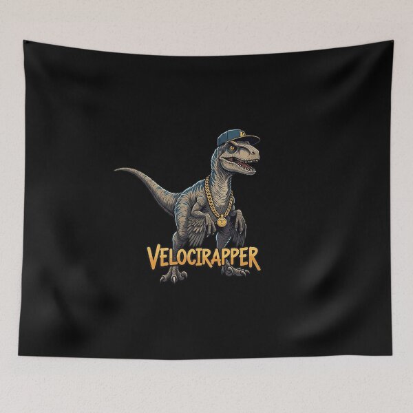 Item preview, Velocirapper - Hip Hop Dinosaur Pun designed and sold by hamishby.
