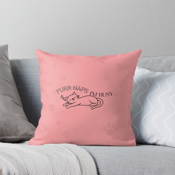 Item preview, Purr-haps I'm Busy Cute Cat Quote | Lazy Cat Pun Design designed and sold by NAQSH BY NAAZ.