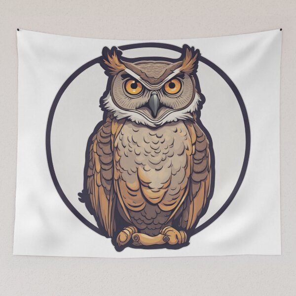 Item preview, Brown Horned Owl designed and sold by FamiliarPufferfish.