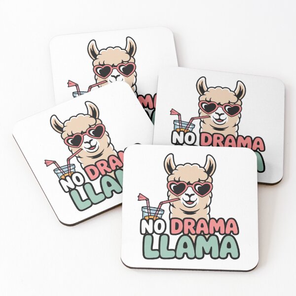 Item preview, No Drama Llama – Chill Llama with Heart Shades designed and sold by ArtByYunus.