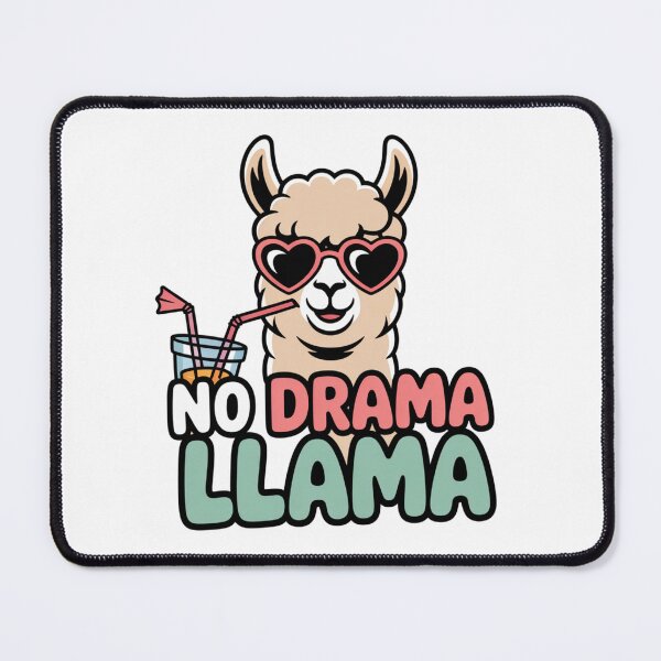 Item preview, No Drama Llama – Chill Llama with Heart Shades designed and sold by ArtByYunus.