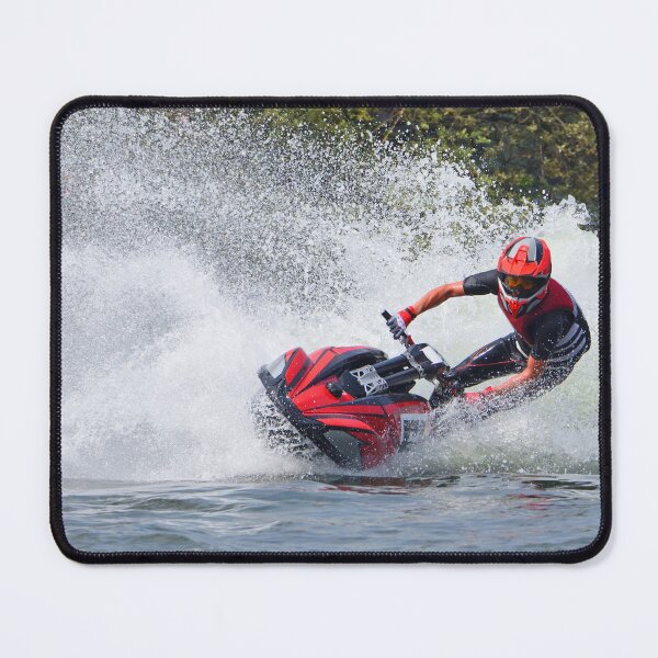 Item preview, Jet Ski racer cornering at speed creating at lot of spray. designed and sold by Umdash919.