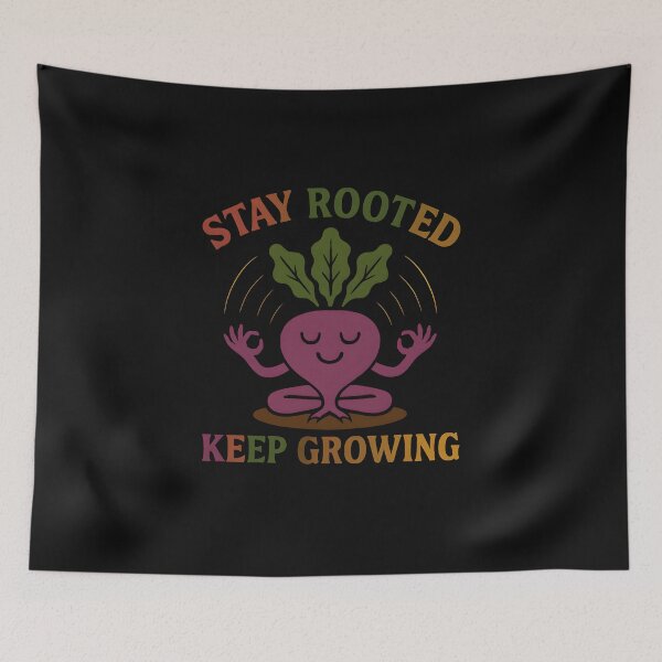 Item preview, Stay Rooted Keep Growing – Cute Meditating Beet Plant Motivational Design designed and sold by Furr-n-Purr.