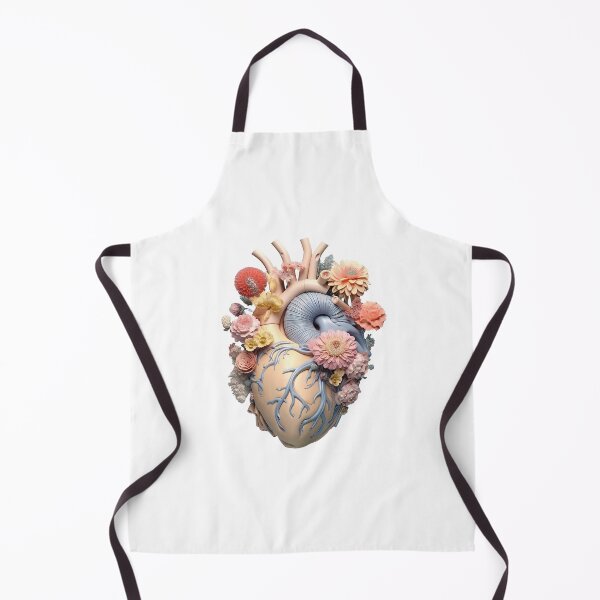 Item preview, Blooming Heart – Anatomical Art with Pastel Flowers designed and sold by StudioDina.