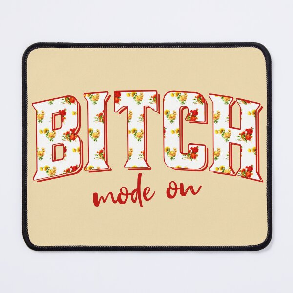 Item preview, Bitch Mode On – Floral statement design with toile pattern designed and sold by VariousGoodies.