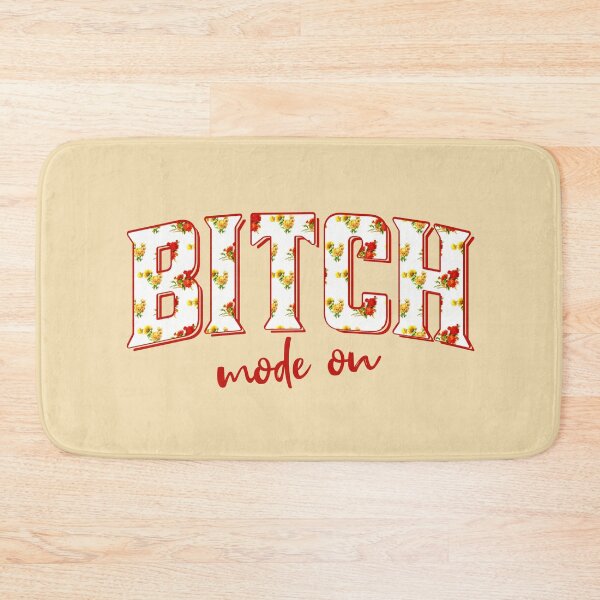 Item preview, Bitch Mode On – Floral statement design with toile pattern designed and sold by VariousGoodies.