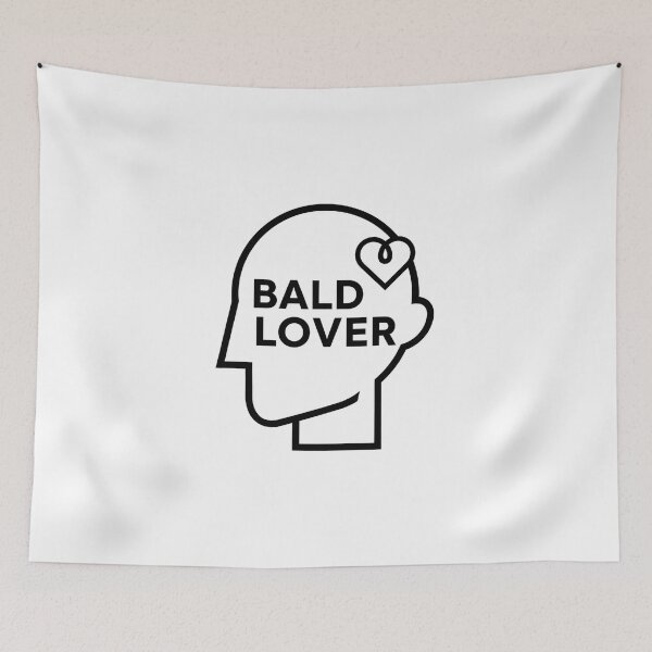 Item preview, Bald Lover Bauhaus Logo | Minimalist Head Heart Design designed and sold by Sitred123.