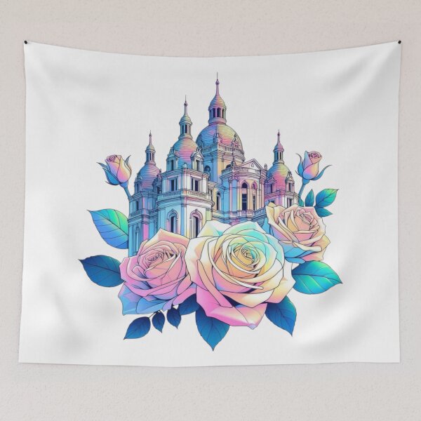 Item preview, French Castle - Modern Chateaucore Aesthetic Wall Art designed and sold by Sugar Wisdom .