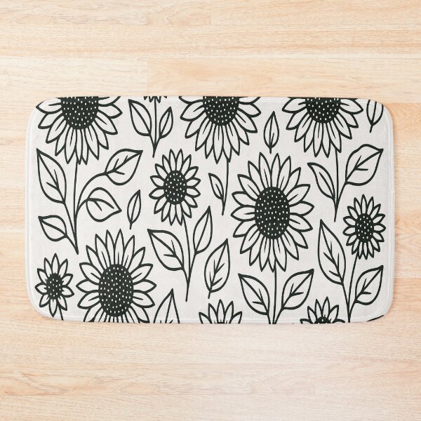 Item preview, Sunflower – Black Outline designed and sold by CTRL-DECAY.