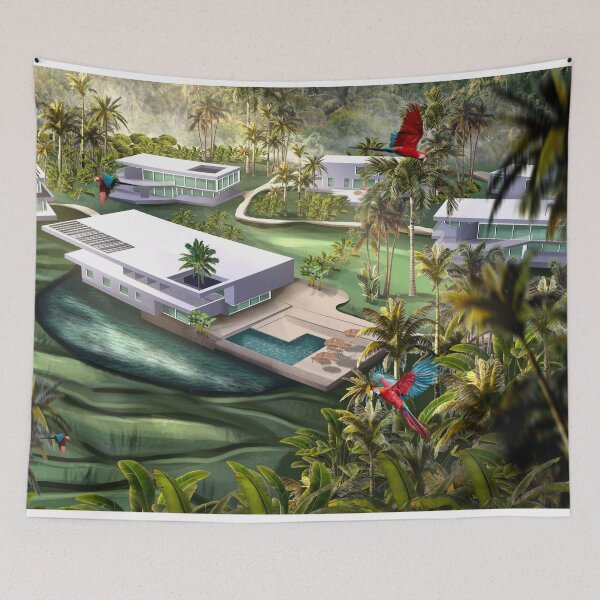 Item preview, Bali Tranquility Puzzle – Sketch of Rice Fields and Mountains designed and sold by НаташаЧетвер.