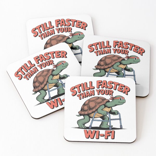 Item preview, Still Faster Than Your Wi-Fi – Funny Turtle Joke designed and sold by ArtByYunus.