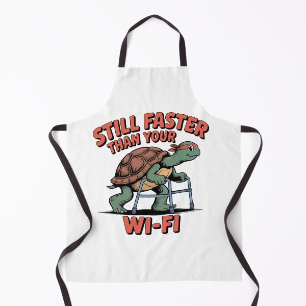 Item preview, Still Faster Than Your Wi-Fi – Funny Turtle Joke designed and sold by ArtByYunus.