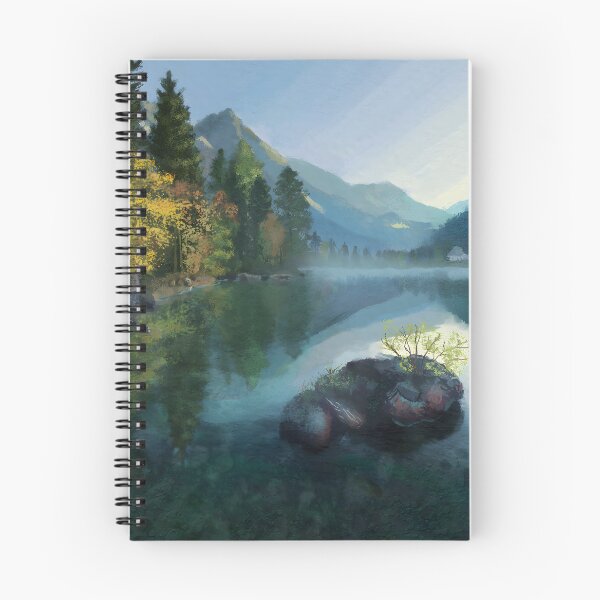 Item preview, Lago de montaña de aguas cristalinas designed and sold by Juniper's Art.