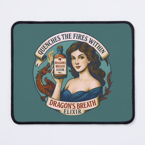 Item preview, Vintage Dragons Breath Elixir Mystical Fantasy Humour designed and sold by Shoot-The-Moon.