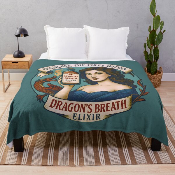 Item preview, Vintage Dragons Breath Elixir Mystical Fantasy Humour designed and sold by Shoot-The-Moon.