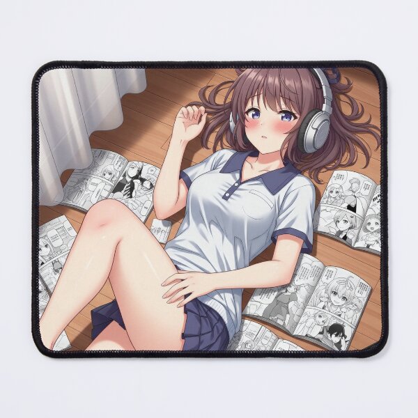 Item preview, Shy and sweet Wiafu, listening to music, reads manga designed and sold by GerwantSHOP.