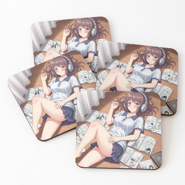 Item preview, Shy and sweet Wiafu, listening to music, reads manga designed and sold by GerwantSHOP.