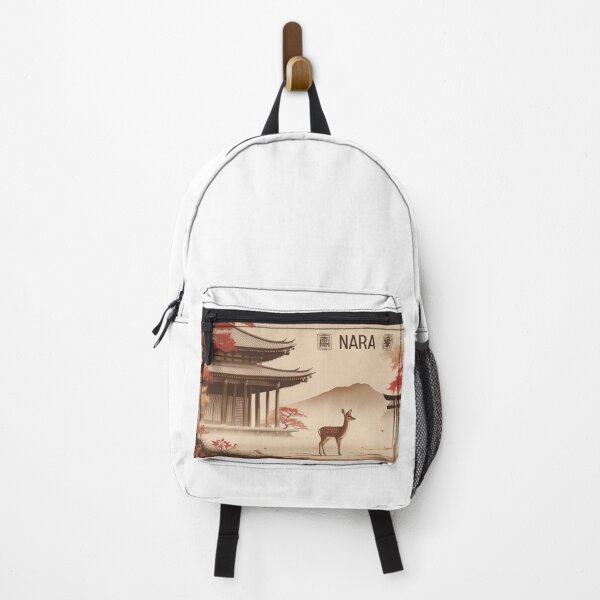 Item preview, Minimalist design of Nara, Japan, with deer and temple designed and sold by StormArte.