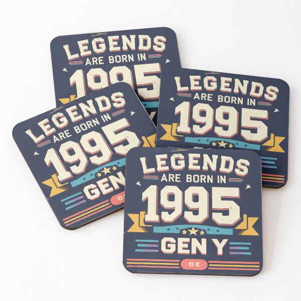 Item preview, Legends Are Born in 1995  Retro Vintage Gen Y T-Shirt Design designed and sold by GravicoInk.