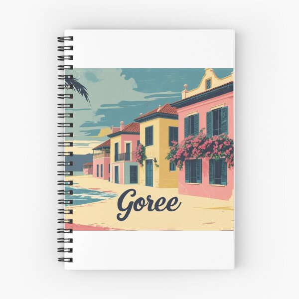 Item preview, Gorée Senegal with colonial houses and tropical flowers designed and sold by StormArte.