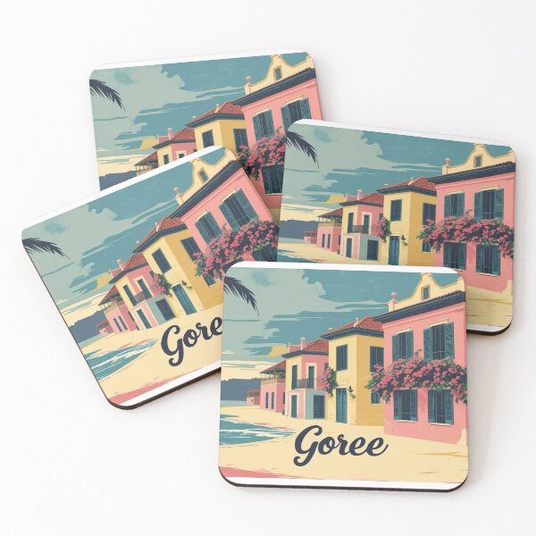 Item preview, Gorée Senegal with colonial houses and tropical flowers designed and sold by StormArte.