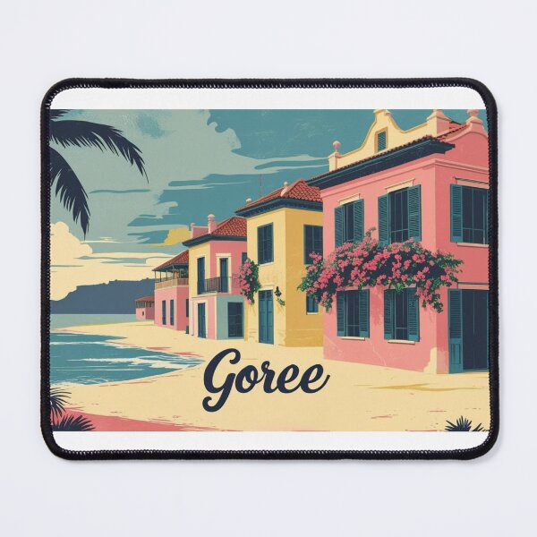 Item preview, Gorée Senegal with colonial houses and tropical flowers designed and sold by StormArte.