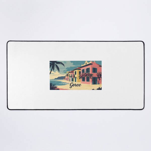 Item preview, Gorée Senegal with colonial houses and tropical flowers designed and sold by StormArte.