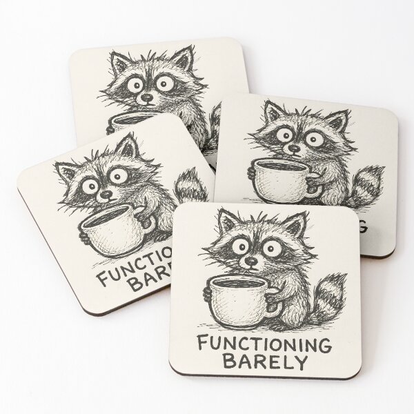 Item preview, Functioning Barely Raccoon Coffee Mug designed and sold by SassyArtistry.
