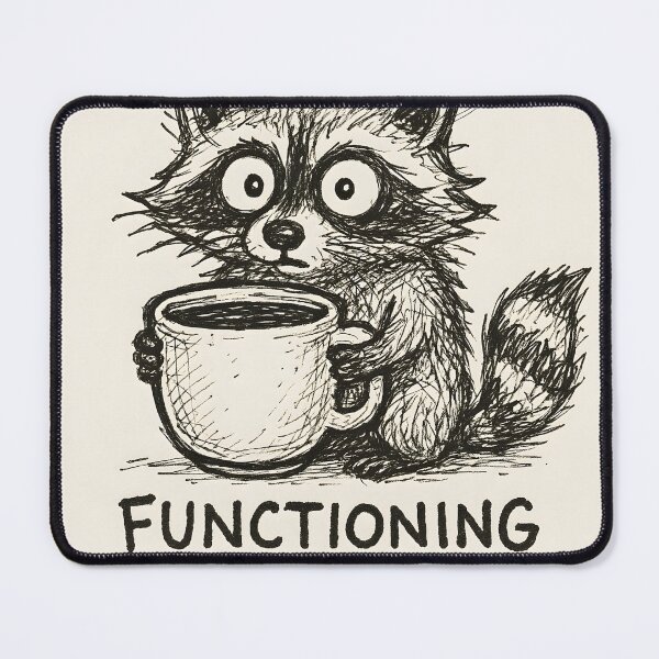Item preview, Functioning Barely Raccoon Coffee Mug designed and sold by SassyArtistry.