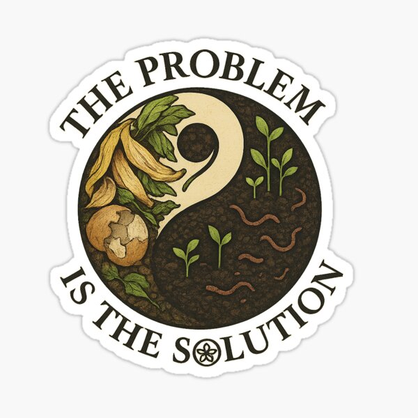 Item preview, The Problem Is the Solution – Tough Kraut Permaculture Quote Art designed and sold by ToughKraut.