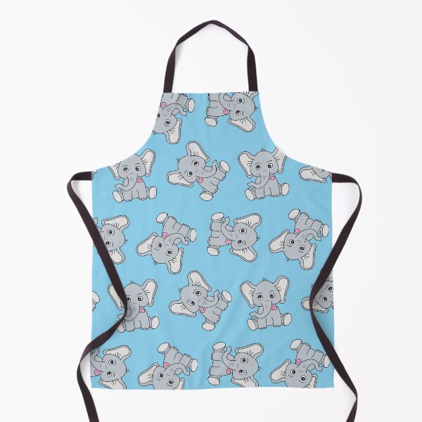 Item preview, Wonky elephants on blue designed and sold by QuirkyCraftz.