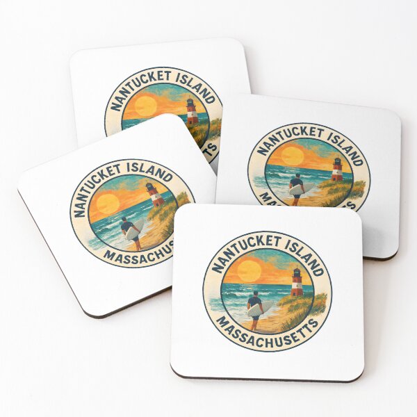 Item preview, Nantucket Island - Massachusetts Coastal Summer Scene designed and sold by inkNext.