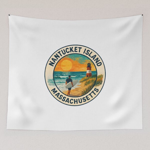 Item preview, Nantucket Island - Massachusetts Coastal Summer Scene designed and sold by inkNext.
