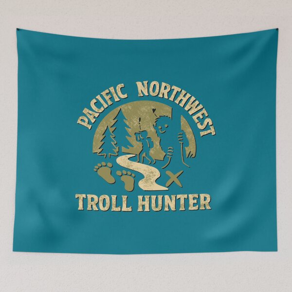 Item preview, Pacific Northwest Troll Hunter – Funny PNW Hiking Adventure Design designed and sold by XnakedartistX.