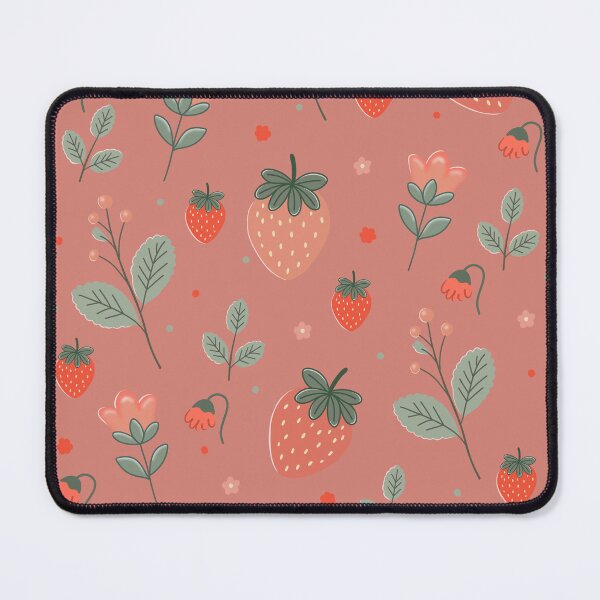 Item preview, Pink Botanical Strawberry Pattern designed and sold by CraftachicDsgn.