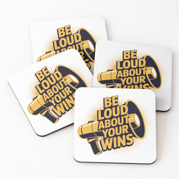 Item preview, Be Loud About Your Wins – Megaphone Motivation Quote designed and sold by ArtByYunus.