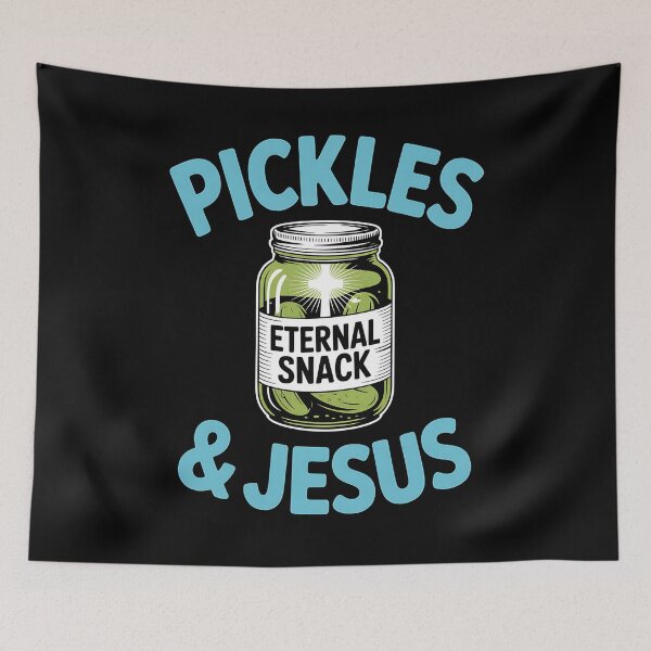 Item preview, Pickles and Jesus Religious - This is a fun gift for believers with a sense of humor who love Jesus and pickles.  designed and sold by ZyziowskyArt.
