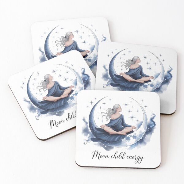 Item preview, Moon Child Energy – Celestial Meditation Woman	 designed and sold by ArtByYunus.