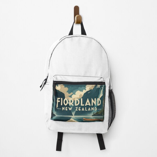 Item preview, Fiordland, New Zealand, with waterfalls and misty landscape designed and sold by StormArte.