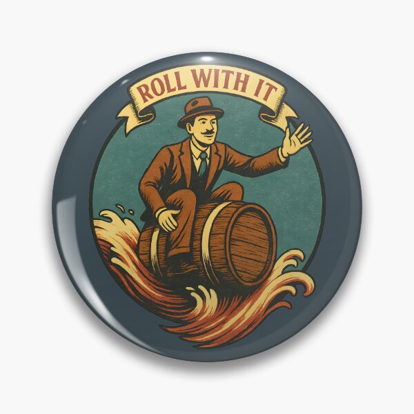 Item preview, Roll With It Retro Barrel Rider designed and sold by Shoot-The-Moon.