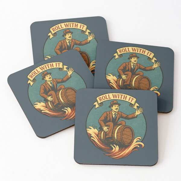 Item preview, Roll With It Retro Barrel Rider designed and sold by Shoot-The-Moon.