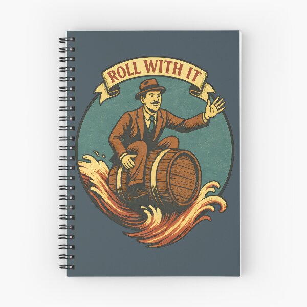 Item preview, Roll With It Retro Barrel Rider designed and sold by Shoot-The-Moon.