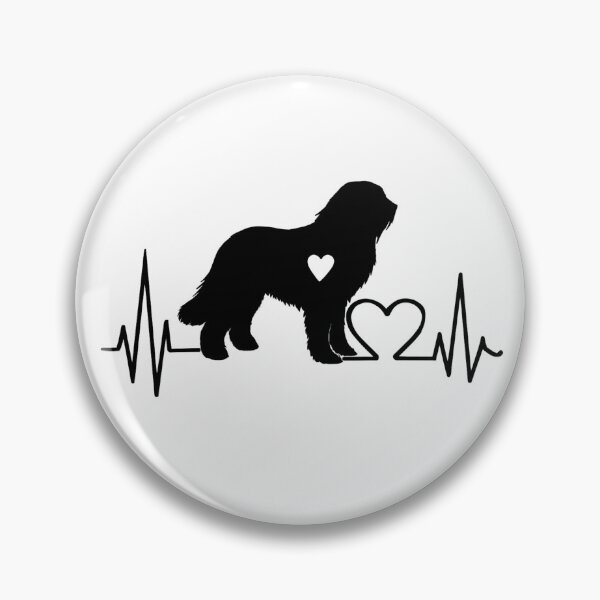 Item preview, South Russian Ovcharka EKG Line Minimalist Silhouette – Dog Lover Design designed and sold by GoodyPaws.