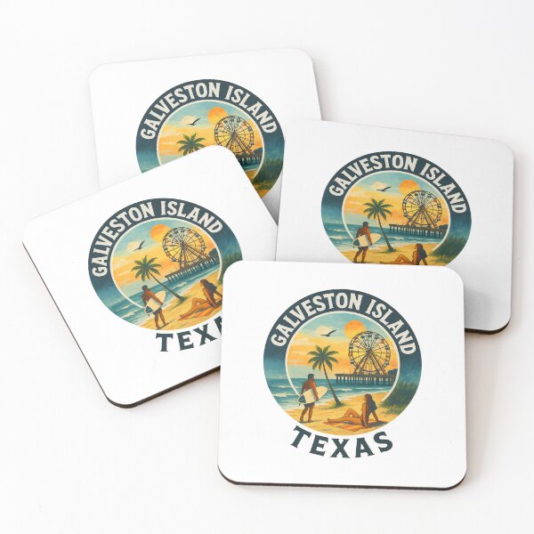 Item preview, Galveston Island - Texas Beach Scene designed and sold by inkNext.