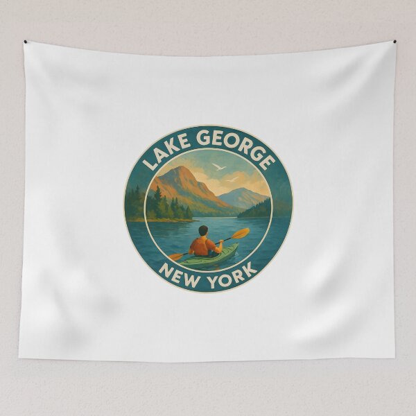 Item preview, Lake George New York - Scenic Mountain Lake Landscape designed and sold by inkNext.