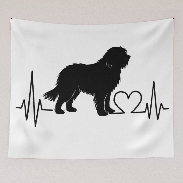 Item preview, Catalan Sheepdog EKG Line Minimalist Silhouette – Dog Lover Design designed and sold by GoodyPaws.