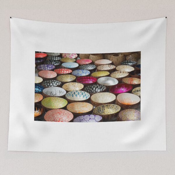 Item preview, Colourful painted bowls on market stall  designed and sold by Umdash919.
