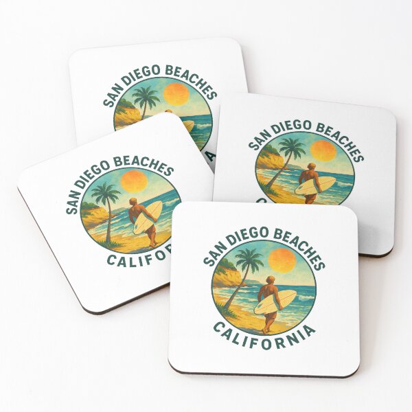 Item preview, San Diego Beaches - California Coastal Surf and Summer Vibes designed and sold by inkNext.