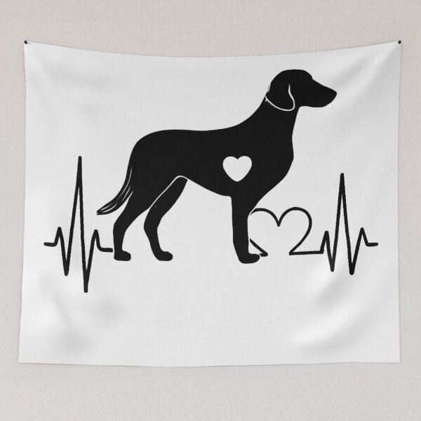 Item preview, Majorca Shepherd Dog EKG Line Minimalist Silhouette – Dog Lover Design designed and sold by GoodyPaws.