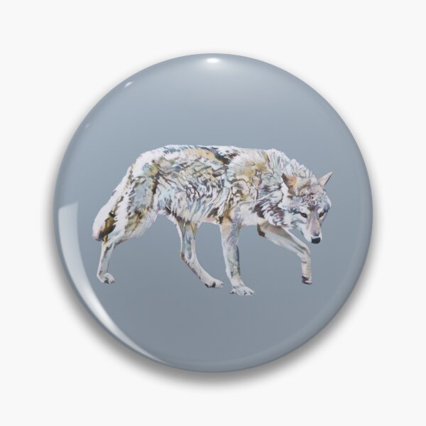 Item preview, Lone Wolf - Grey Wolf Walking Painting  designed and sold by Lara CJ Art.